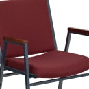 Flash Furniture XU-60154-BY-GG Stacking Chair w/ Burgundy Patterned Polyester Back & Seat - Steel Frame, Silver Vein thumbnail 7