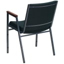 Flash Furniture XU-60154-GN-GG Stacking Chair w/ Green Patterned Polyester Back & Seat - Steel Frame, Silver Vein thumbnail 5