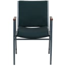 Flash Furniture XU-60154-GN-GG Stacking Chair w/ Green Patterned Polyester Back & Seat - Steel Frame, Silver Vein thumbnail 6