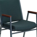 Flash Furniture XU-60154-GN-GG Stacking Chair w/ Green Patterned Polyester Back & Seat - Steel Frame, Silver Vein thumbnail 7