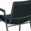 Flash Furniture XU-60154-GN-GG Stacking Chair w/ Green Patterned Polyester Back & Seat - Steel Frame, Silver Vein thumbnail 8