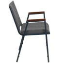 Flash Furniture XU-60154-GY-GG Stacking Chair w/ Gray Polyester Back & Seat - Steel Frame, Silver Vein thumbnail 4
