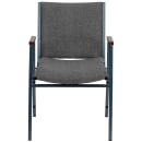 Flash Furniture XU-60154-GY-GG Stacking Chair w/ Gray Polyester Back & Seat - Steel Frame, Silver Vein thumbnail 6