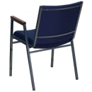 Flash Furniture XU-60154-NVY-GG Stacking Chair w/ Navy Blue Patterned Polyester Back & Seat - Steel Frame, Silver Vein thumbnail 5