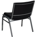Flash Furniture XU-60555-BK-GG Big & Tall Stacking Chair w/ Black Patterned Polyester Back & Seat - Steel Frame, Silver Vein thumbnail 5