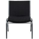 Flash Furniture XU-60555-BK-GG Big & Tall Stacking Chair w/ Black Patterned Polyester Back & Seat - Steel Frame, Silver Vein thumbnail 6