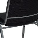 Flash Furniture XU-60555-BK-GG Big & Tall Stacking Chair w/ Black Patterned Polyester Back & Seat - Steel Frame, Silver Vein thumbnail 8