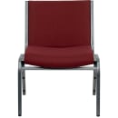 Flash Furniture XU-60555-BY-GG Big & Tall Stacking Chair w/ Burgundy Patterned Polyester Back & Seat - Steel Frame, Silver Vein thumbnail 6