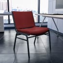 Flash Furniture XU-60555-BY-GG Big & Tall Stacking Chair w/ Burgundy Patterned Polyester Back & Seat - Steel Frame, Silver Vein thumbnail 9