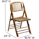 Flash Furniture X-62111-BAM-GG Folding Chair w/ Curved Back - Bamboo thumbnail 2