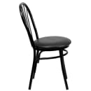Flash Furniture XU-698B-BLKV-GG Chair w/ Fan Back & Black Vinyl Seat - Steel Frame, Black thumbnail 5