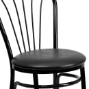 Flash Furniture XU-698B-BLKV-GG Chair w/ Fan Back & Black Vinyl Seat - Steel Frame, Black thumbnail 7