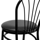 Flash Furniture XU-698B-BLKV-GG Chair w/ Fan Back & Black Vinyl Seat - Steel Frame, Black thumbnail 8