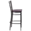 Flash Furniture XU-6F8B-CLR-BAR-MAHW-GG Bar Stool w/ Cross Back & Mahogany Wood Seat, Clear Coat Steel thumbnail 2