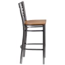 Flash Furniture XU-6F8B-CLR-BAR-NATW-GG Bar Stool w/ Cross Back & Natural Wood Seat, Clear Coat Steel thumbnail 2