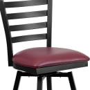 Flash Furniture XU-6F8B-LADSWVL-BURV-GG Bar Stool w/ Ladder Back & Burgundy Vinyl Seat, Black thumbnail 7