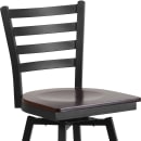 Flash Furniture XU-6F8B-LADSWVL-WALW-GG Bar Stool w/ Ladder Back & Walnut Wood Seat, Black thumbnail 7
