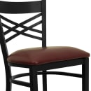 Flash Furniture XU-6F8BXBK-BAR-BURV-GG Bar Stool w/ Cross Back & Burgundy Vinyl Seat, Black thumbnail 7