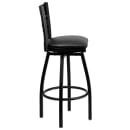 Flash Furniture XU-6F8B-XSWVL-BLKV-GG Bar Stool w/ Cross Back & Black Vinyl Seat, Black thumbnail 4