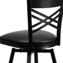 Flash Furniture XU-6F8B-XSWVL-BLKV-GG Bar Stool w/ Cross Back & Black Vinyl Seat, Black thumbnail 8