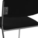 Flash Furniture XU-8700-CHR-B-30-GG Stacking Chair w/ Black Fabric Back & Seat - Steel Frame, Chrome thumbnail 8