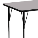 Flash Furniture XU-A2448-REC-GY-T-A-GG Rectangular Activity Table - 48"L x 24"W, Laminate Top, Gray thumbnail 5