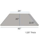 Flash Furniture XU-A2448-TRAP-GY-H-A-GG Trapezoid Activity Table - 46 1/4"L x 25 1/2"W, Laminate Top, Gray thumbnail 2