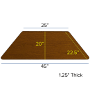 Flash Furniture XU-A2448-TRAP-OAK-H-A-GG Trapezoid Activity Table - 46 1/4"L x 25 1/2"W, Laminate Top, Oak thumbnail 2