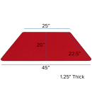 Flash Furniture XU-A2448-TRAP-RED-H-P-GG Trapezoid Activity Table - 46 1/4"L x 25 1/2"W, Laminate Top, Red thumbnail 2