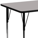Flash Furniture XU-A2460-REC-GY-H-A-GG Rectangular Activity Table - 60"L x 24"W, Laminate Top, Gray thumbnail 5