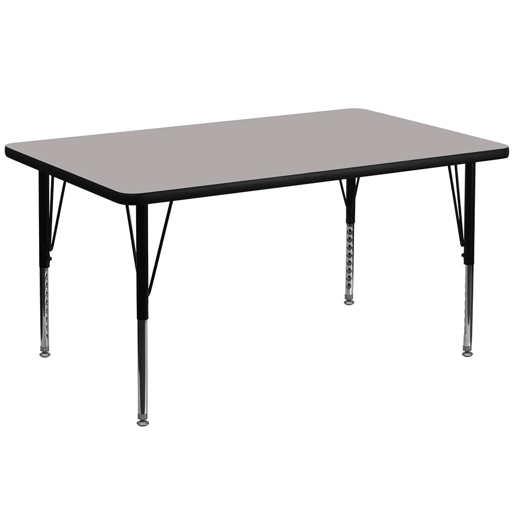Flash Furniture XU-A3048-REC-GY-H-P-GG Rectangular Activity Table - 48"L x 30"W, Laminate Top, Gray