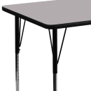 Flash Furniture XU-A3048-REC-GY-T-A-GG Rectangular Activity Table - 48"L x 30"W, Laminate Top, Gray thumbnail 5