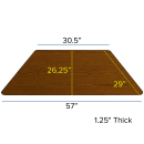 Flash Furniture XU-A3060-TRAP-OAK-T-A-CAS-GG Trapezoid Mobile Activity Table - 57 1/2"L x 26 1/4"W, Laminate Top, Oak thumbnail 3