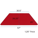 Flash Furniture XU-A3060-TRAP-RED-T-A-GG Trapezoid Activity Table - 57 1/2"L x 26 1/4"W, Laminate Top, Red thumbnail 2