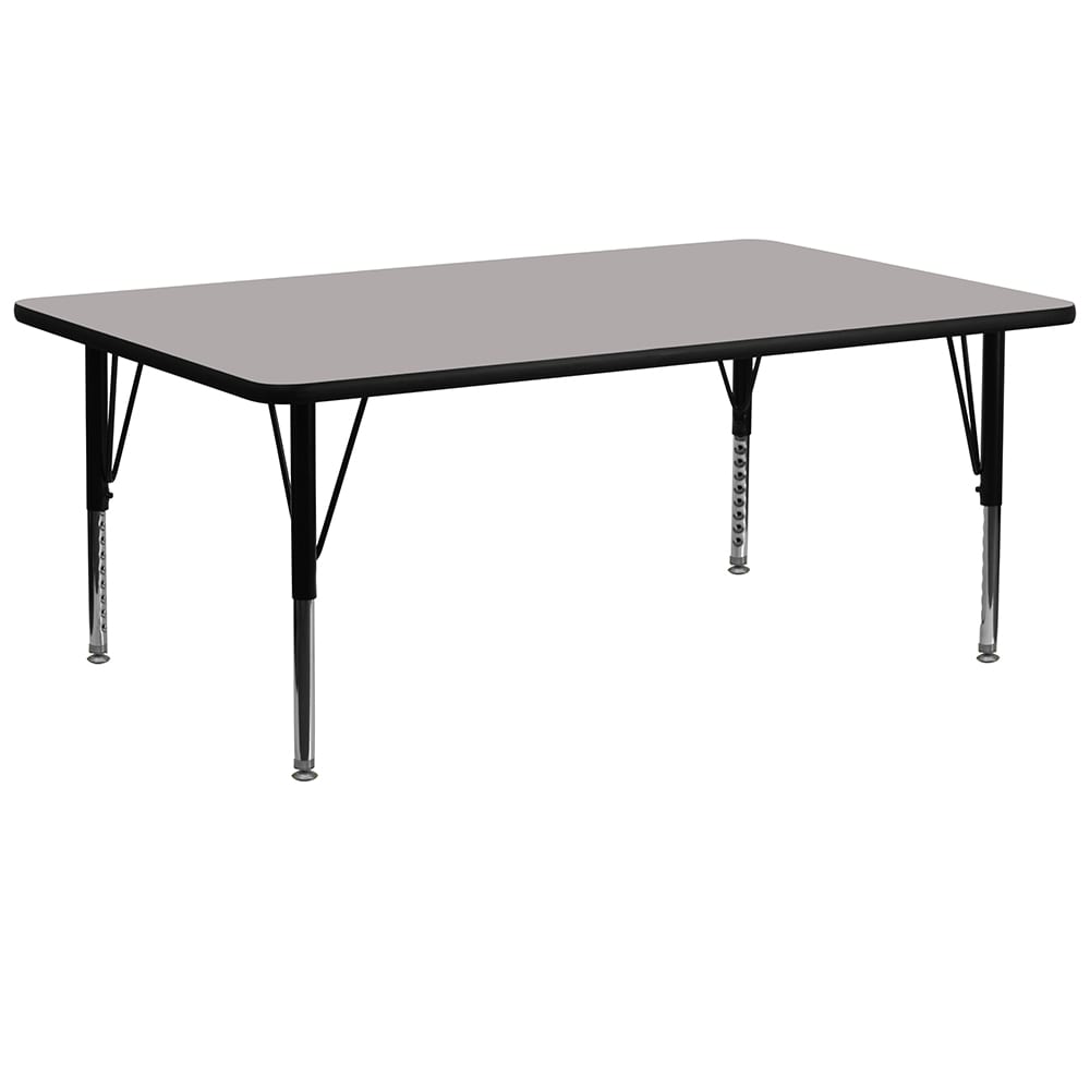 Flash Furniture XU-A3072-REC-GY-H-P-GG Rectangular Activity Table - 72"L x 30"W, Laminate Top, Gray