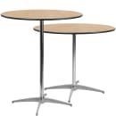 Flash Furniture XA-36-COTA-GG 36" Round Bar Height Table - Birchwood Top, Steel Base thumbnail 5