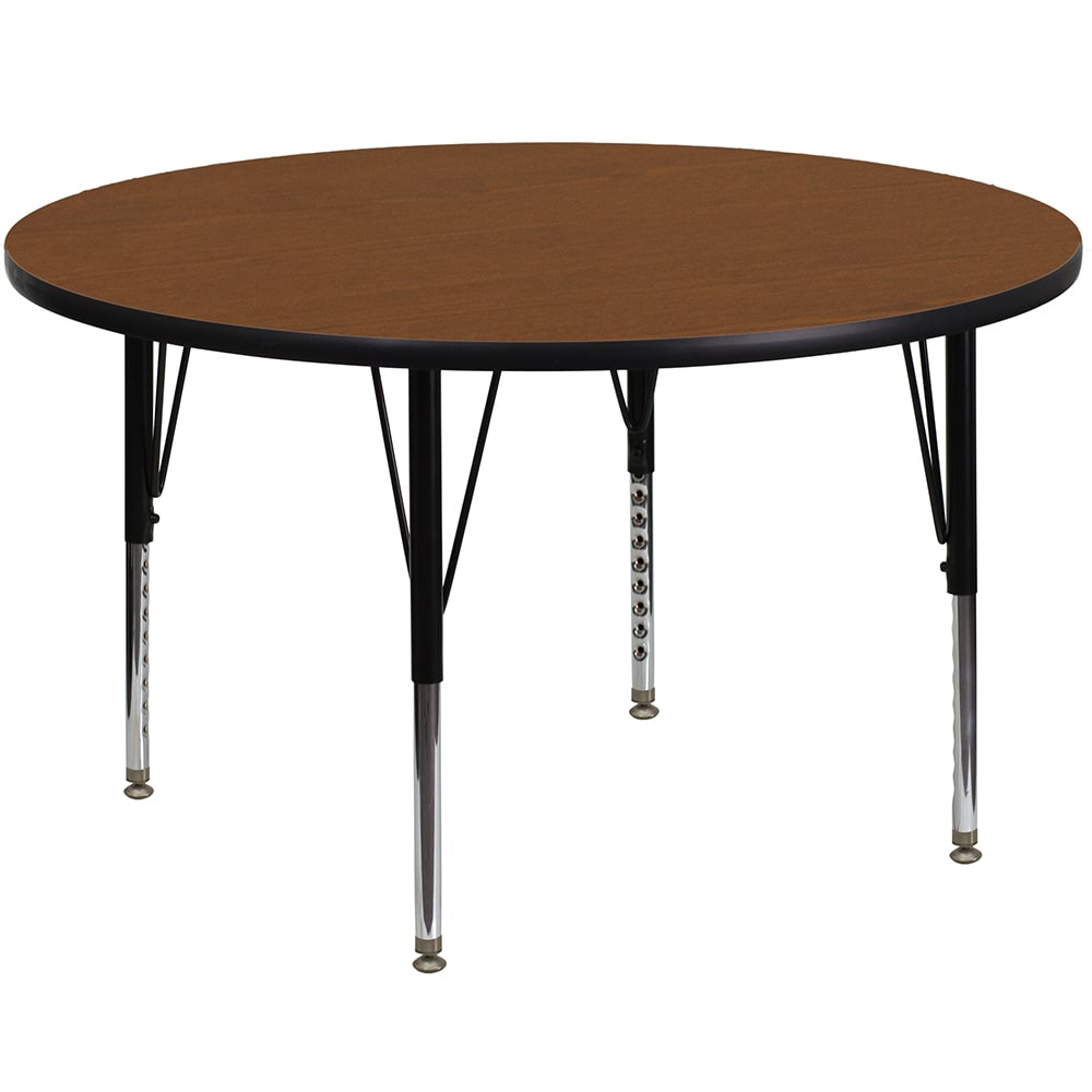 Flash Furniture XU-A42-RND-OAK-H-P-GG 42" Round Activity Table - Laminate Top, Oak
