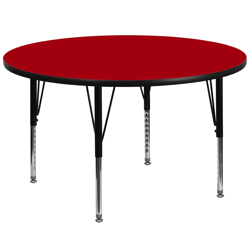 Flash Furniture XU-A42-RND-RED-T-P-GG 42" Round Activity Table - Laminate Top, Red