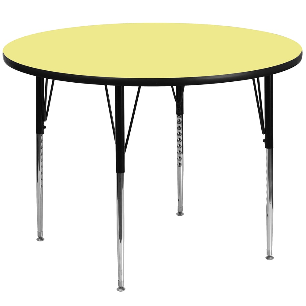 Flash Furniture XU-A42-RND-YEL-T-A-GG 42" Round Activity Table - Laminate Top, Yellow