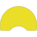 Flash Furniture XU-A4896-KIDNY-YEL-H-A-CAS-GG Kidney Shaped Mobile Activity Table - 96"L x 48"W, Laminate Top, Yellow thumbnail 3