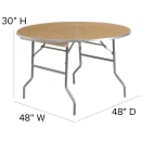 Flash Furniture XA-48-BIRCH-M-GG 48" Round Folding Banquet Table w/ Birchwood Top, 30"H thumbnail 2