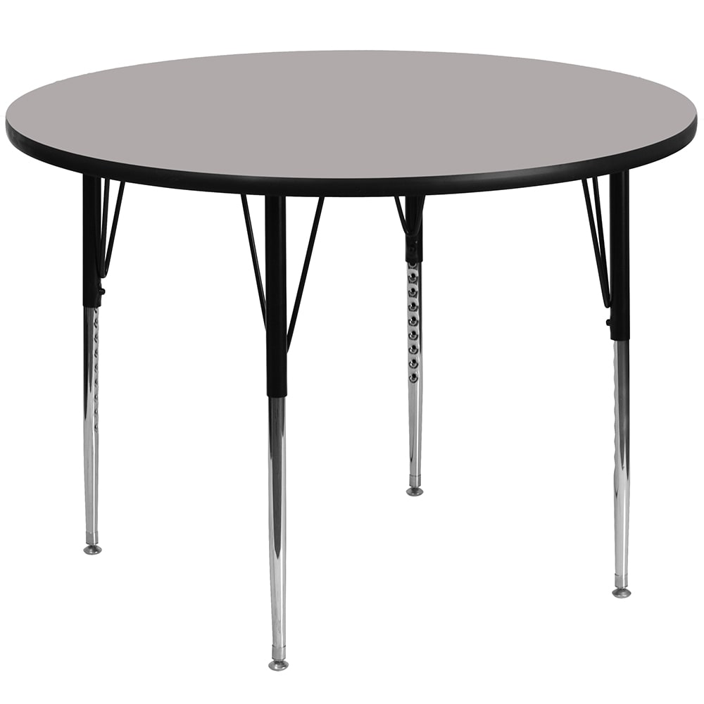Flash Furniture XU-A48-RND-GY-H-A-GG 48" Round Activity Table - Laminate Top, Gray