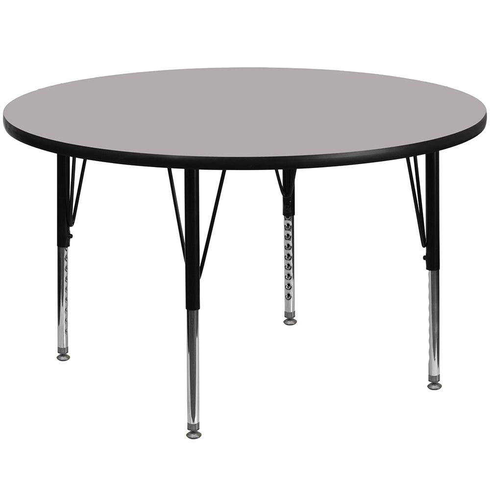 Flash Furniture XU-A48-RND-GY-T-P-GG 48" Round Activity Table - Laminate Top, Gray