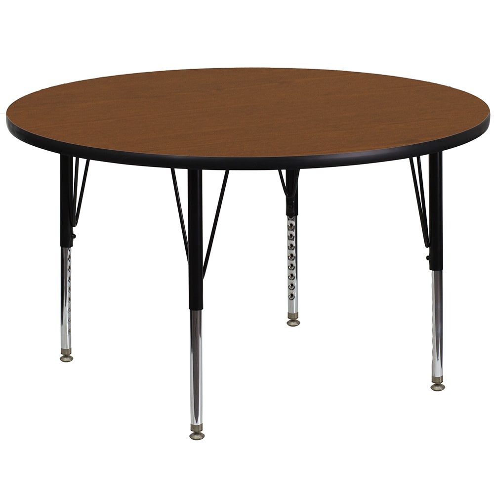 Flash Furniture XU-A48-RND-OAK-H-P-GG 48" Round Activity Table - Laminate Top, Oak