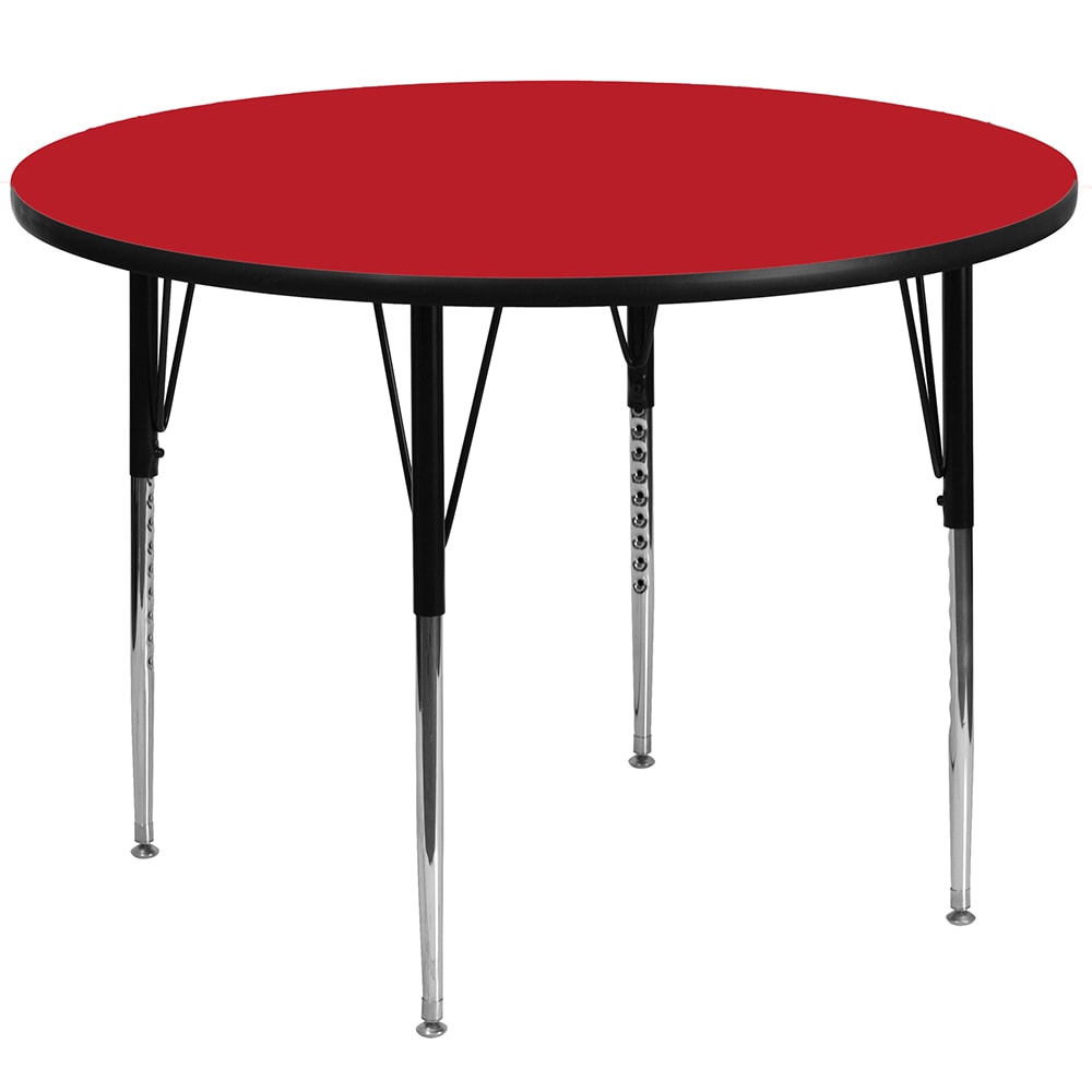 Flash Furniture XU-A48-RND-RED-H-A-GG 48" Round Activity Table - Laminate Top, Red