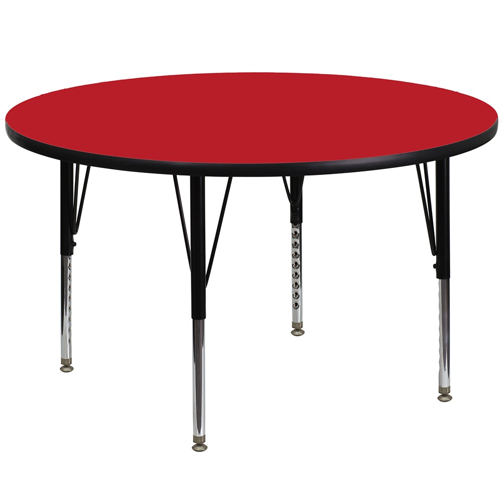 Flash Furniture XU-A48-RND-RED-H-P-GG 48" Round Activity Table - Laminate Top, Red