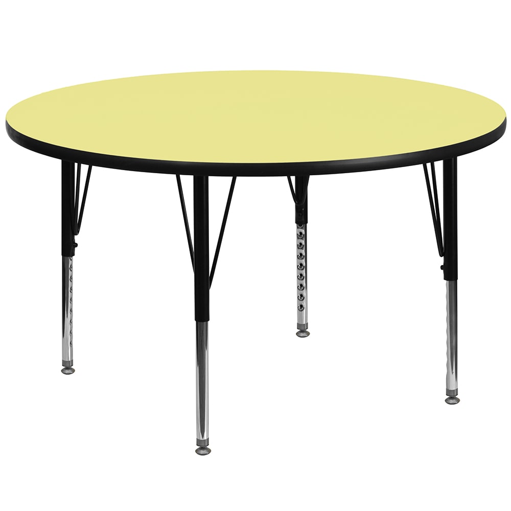 Flash Furniture XU-A48-RND-YEL-T-P-GG 48" Round Activity Table - Laminate Top, Yellow