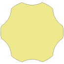 Flash Furniture XU-A60-FLR-YEL-T-A-GG Flower Shaped Activity Table - 60"L x 60"W, Laminate Top, Yellow thumbnail 2