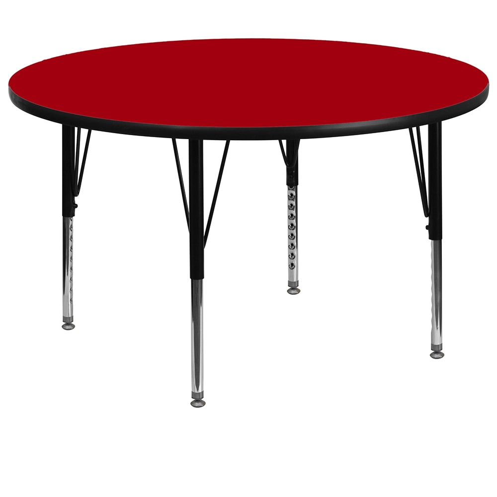 Flash Furniture XU-A60-RND-RED-T-P-GG 60" Round Activity Table - Laminate Top, Red