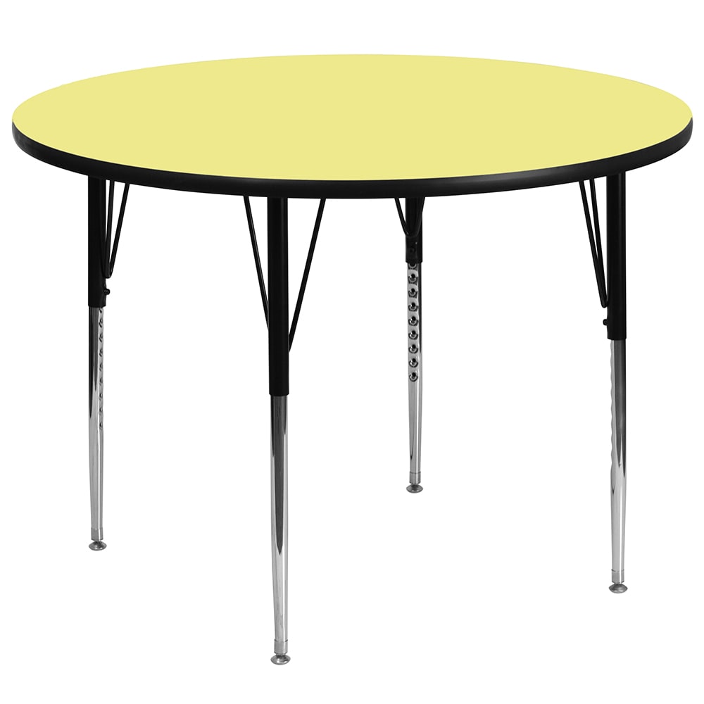 Flash Furniture XU-A60-RND-YEL-T-A-GG 60" Round Activity Table - Laminate Top, Yellow